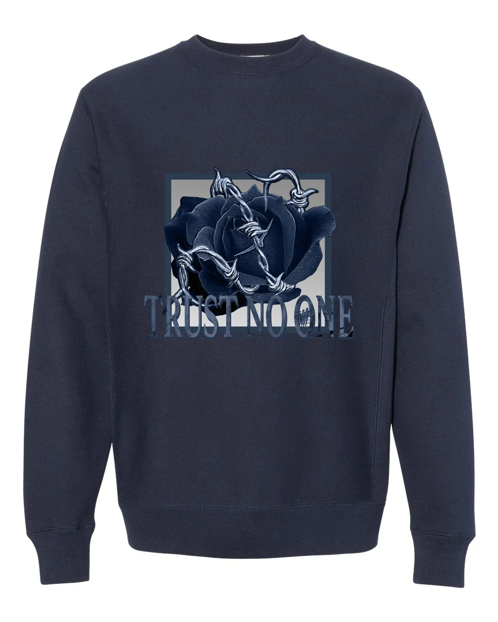 Air Jordan 13 "Brave Blue" 2022 | ILLCURRENCY Navy Blue T-Shirt (TRUST NO ONE) - Image 4