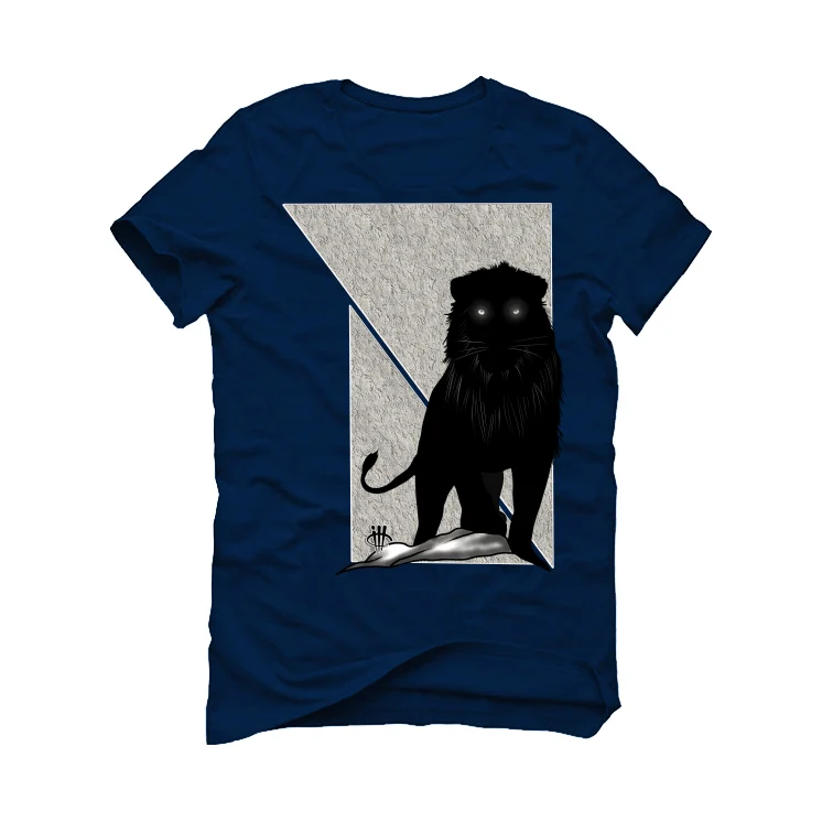 Air Jordan 13 "Brave Blue" | ILLCURRENCY Navy Blue T-Shirt (Lion) - Image 2