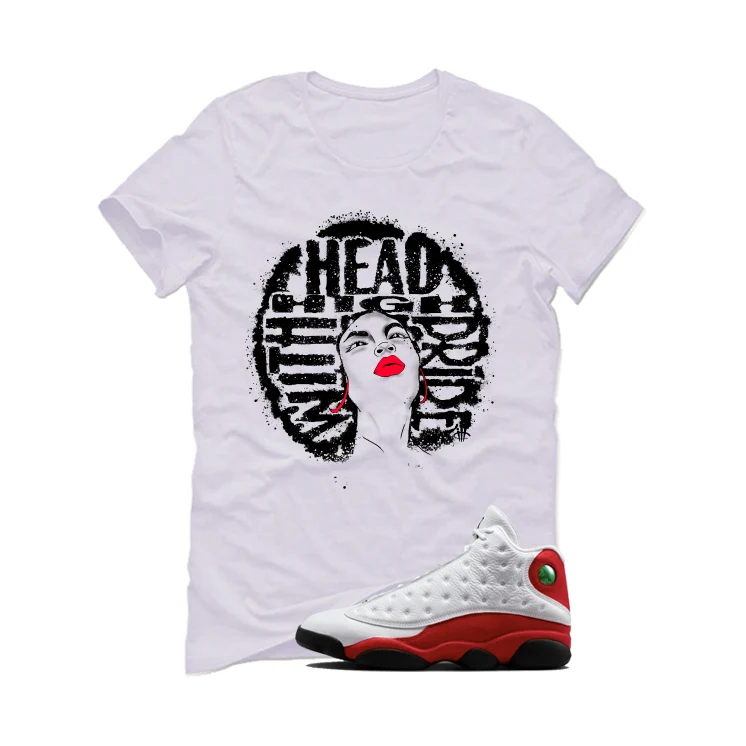 Air Jordan 13 Chicago Matching T-Shirt, Sweatshirts & Hoodies White T-Shirt (Head High)| illcurrency - Image 2