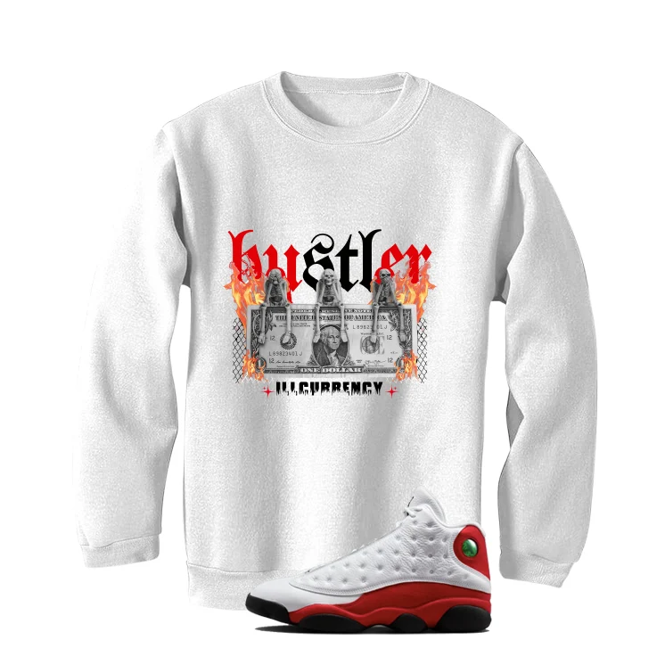 Air Jordan 13 Chicago Matching T-Shirt, Sweatshirts & Hoodies White T-Shirt (See No Evil Hustler)| illcurrency - Image 4
