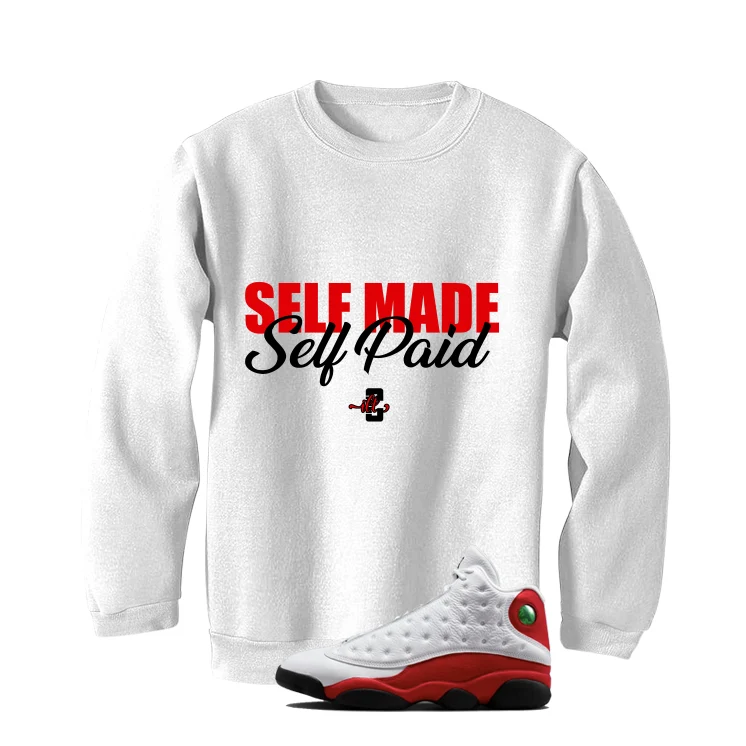 Air Jordan 13 Chicago Matching T-Shirt, Sweatshirts & Hoodies White T-Shirt (Self Made Self Paid)| illcurrency - Image 3