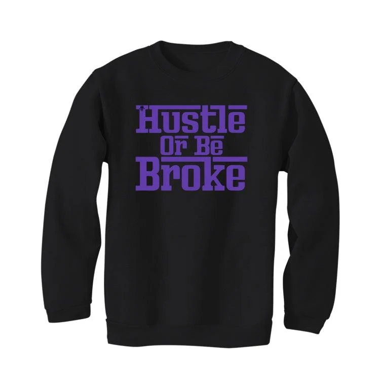 Air Jordan 13 “Court Purple” Black T-Shirt (hustle or be broke) - Image 4