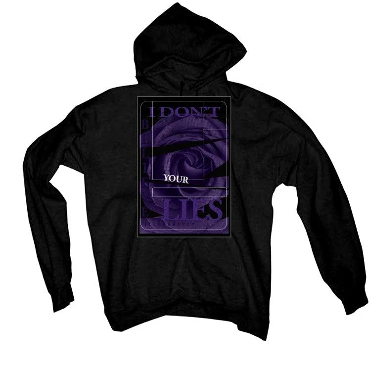 Air Jordan 13 “Court Purple” Black T-Shirt (I DON'T BELIEVE YOUR LIES) - Image 3
