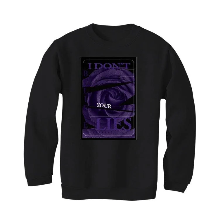 Air Jordan 13 “Court Purple” Black T-Shirt (I DON'T BELIEVE YOUR LIES) - Image 4