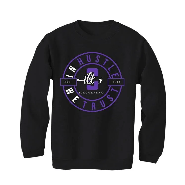 Air Jordan 13 “Court Purple” Black T-Shirt (In Hustle We Trust) - Image 4