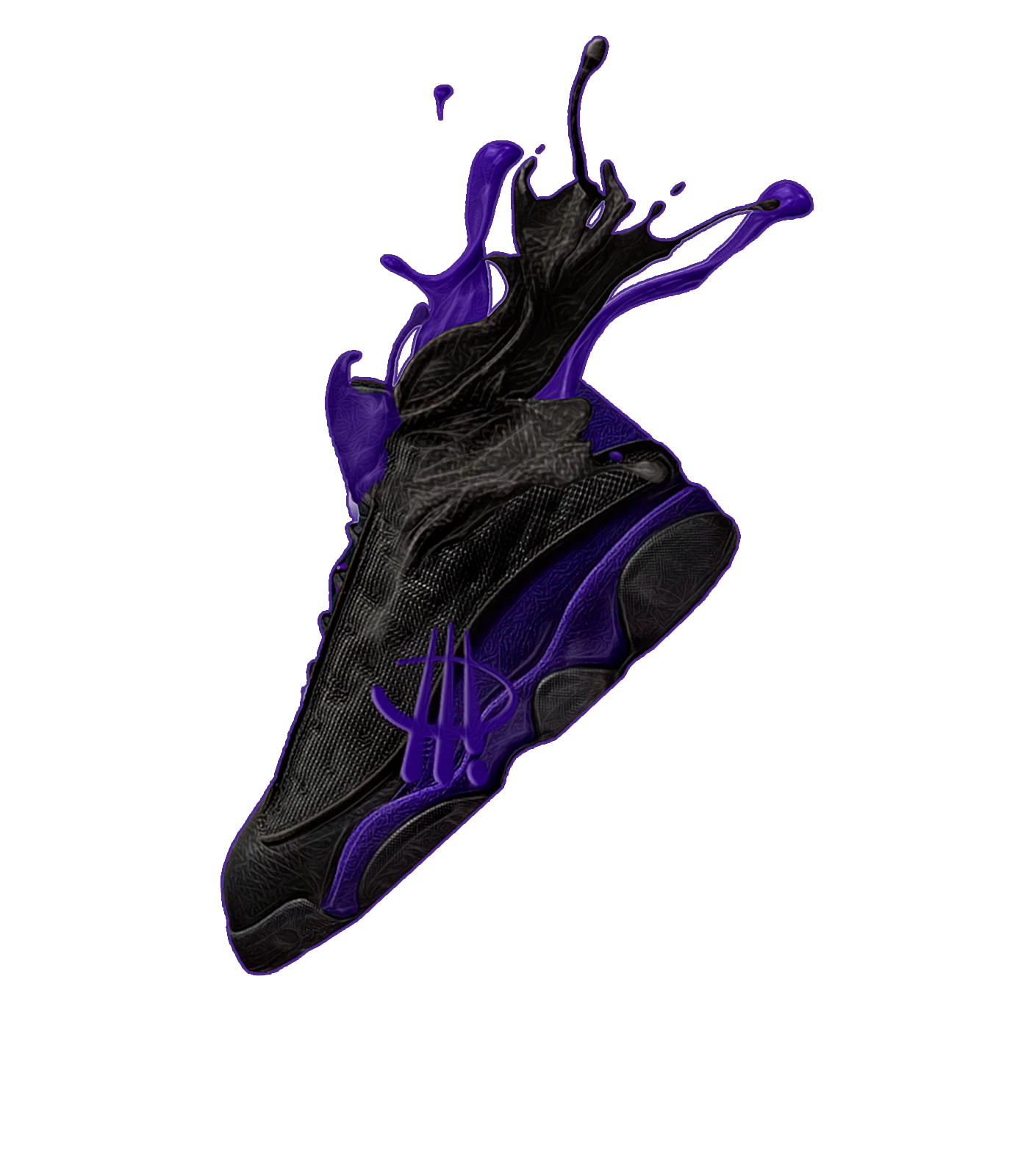 Air Jordan 13 “Court Purple” Black T-Shirt (Splash 13)