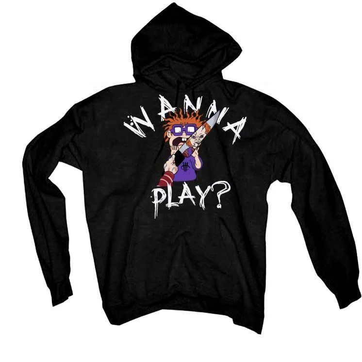 Air Jordan 13 “Court Purple” Black T-Shirt (WANNA PLAY) - Image 3