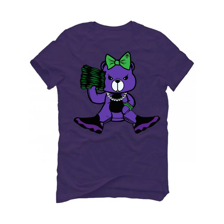 Air Jordan 13 “Court Purple” Purple T-Shirt (GIRL BEAR) - Image 2