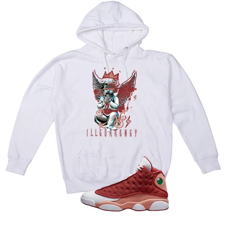 Air Jordan 13 Dune Red White T-Shirt (Graffiti Angel)| illcurrency - Image 3