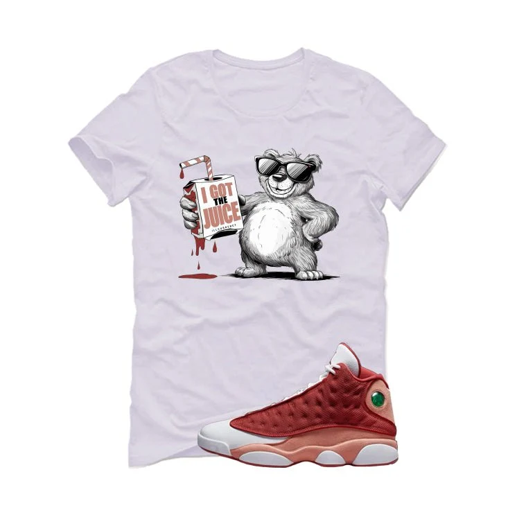 Air Jordan 13 Dune Red White T-Shirt (I got the juice)| illcurrency - Image 2