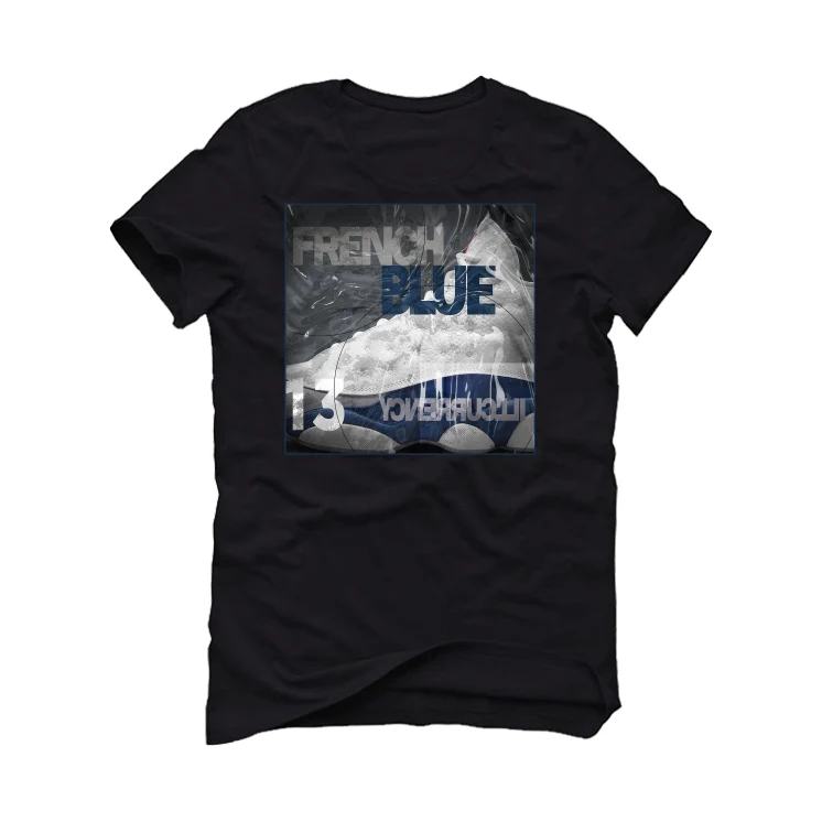 Air Jordan 13 Retro French Blue - Black T-Shirt (FRENCH BLUE) - Image 2