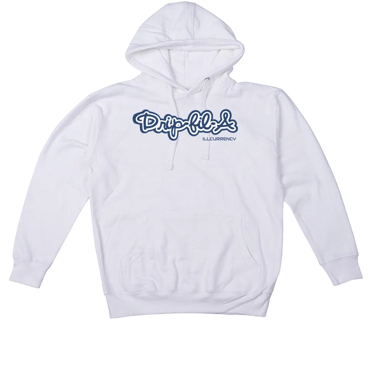 Air Jordan 13 “French Blue” White T-Shirt (DRIPFILA) - Image 3