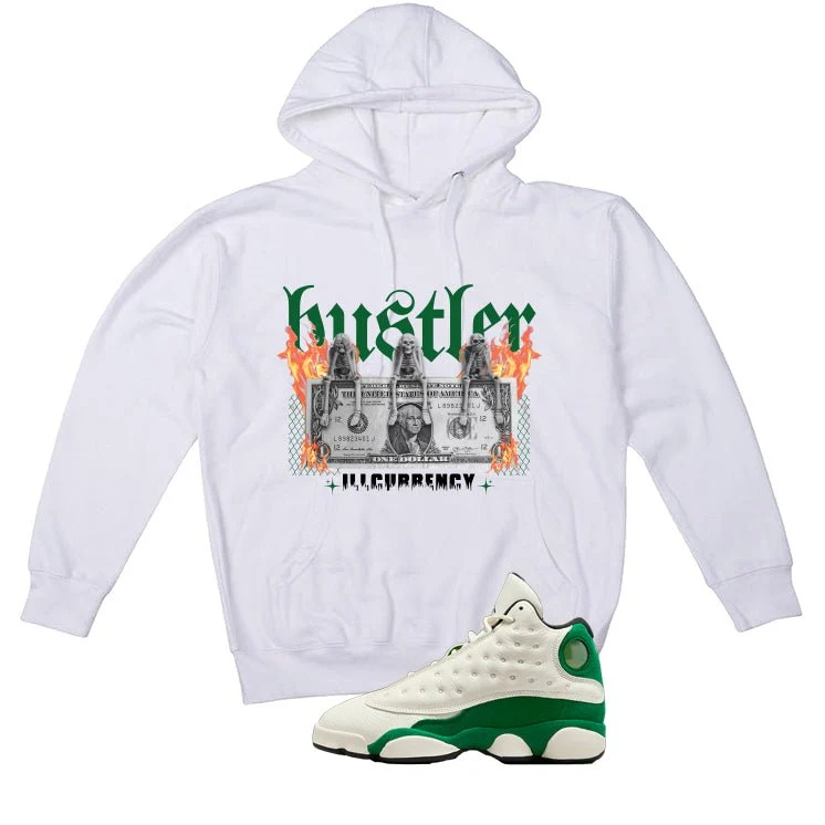 Air Jordan 13 GS Pine Green White T-Shirt (See No Evil Hustler)| illcurrency - Image 3
