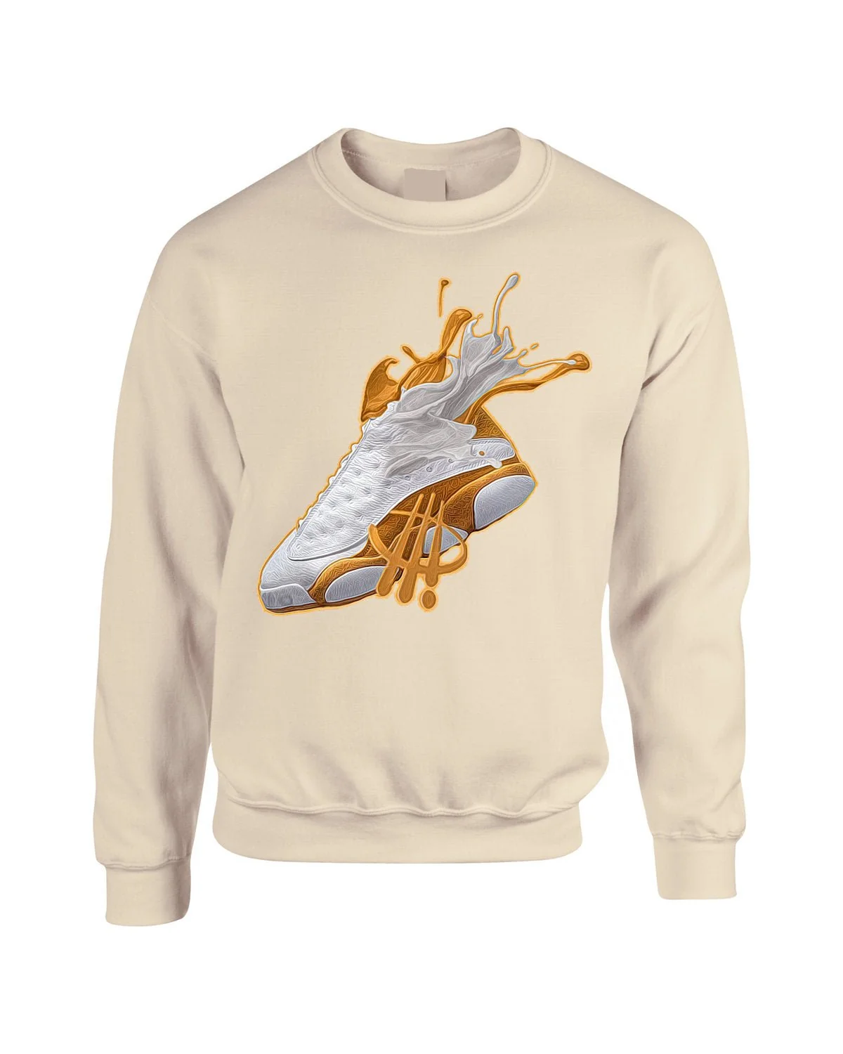 Air Jordan 13 “Wheat” | illcurrency Tan T-Shirt (SPLASH 13) - Image 3