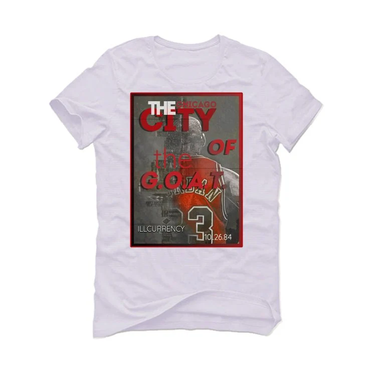 Air Jordan 13 Wolf Grey - White T-Shirt (CITY OF THE GOAT) - Image 2