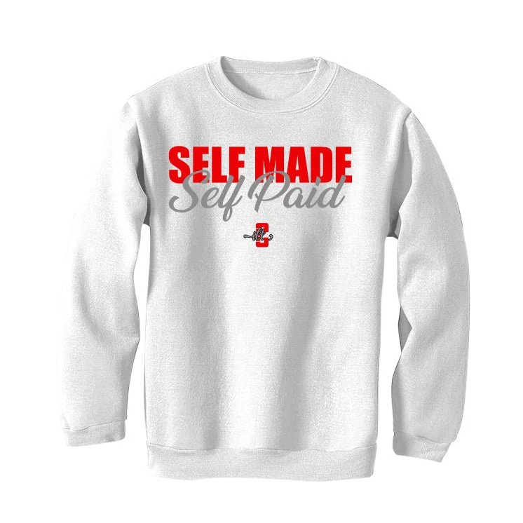 Air Jordan 13 Wolf Grey - White T-Shirt (Self Made Self Paid) - Image 4