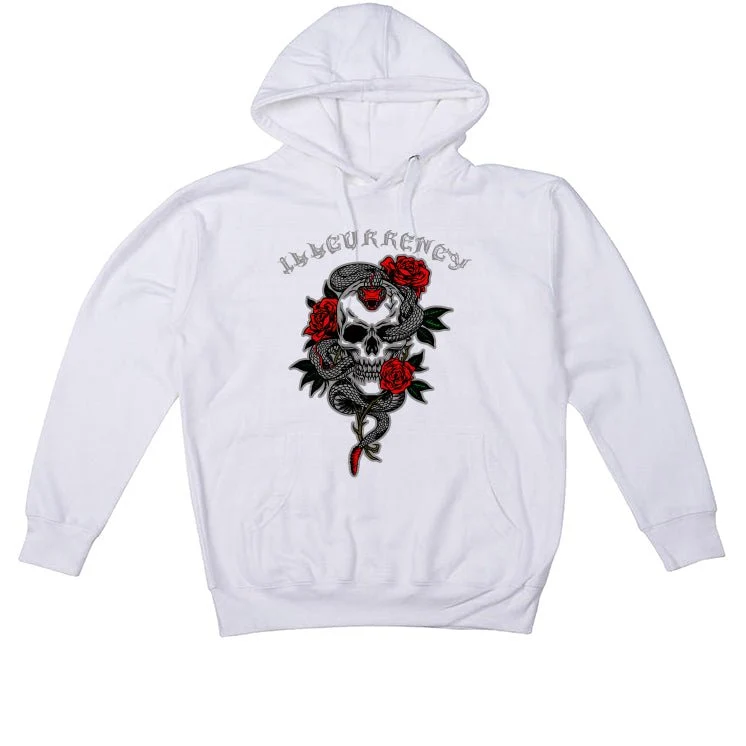 Air Jordan 13 Wolf Grey - White T-Shirt (Snake skeleton rose) - Image 3