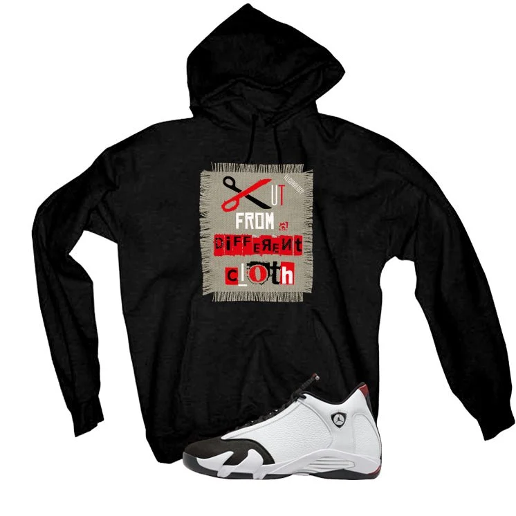 Air Jordan 14 Black Toe Black T-Shirt (Cut from a different cloth)| illcurrency - Image 3