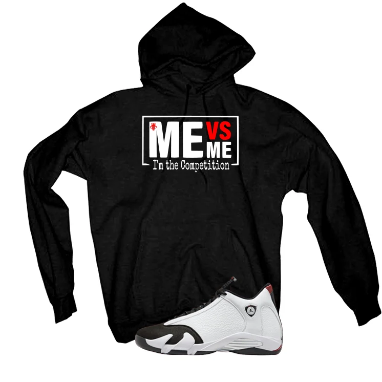 Air Jordan 14 Black Toe Black T-Shirt (Me vs Me)| illcurrency - Image 3