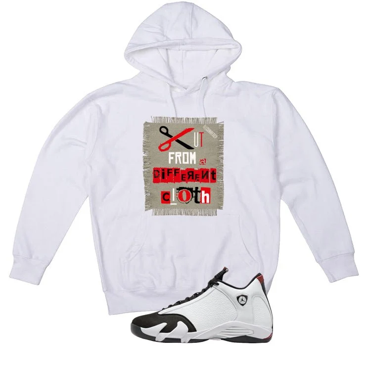 Air Jordan 14 Black Toe White T-Shirt (Cut from a different cloth)| illcurrency - Image 3