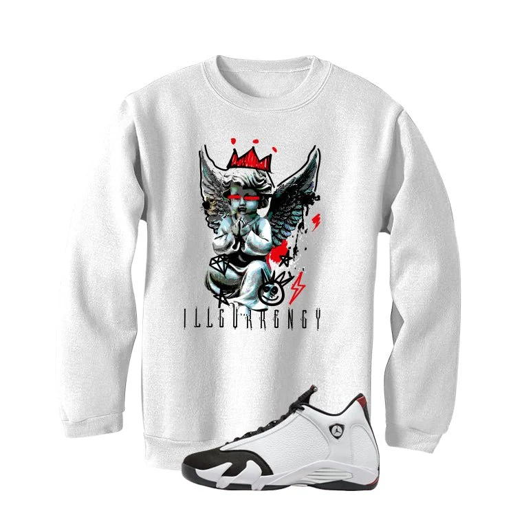 Air Jordan 14 Black Toe White T-Shirt (Graffiti Angel)| illcurrency - Image 3