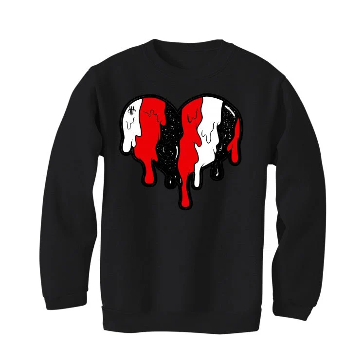 Air Jordan 14 “Black/White” | illcurrency Black T-Shirt (Heart) - Image 4