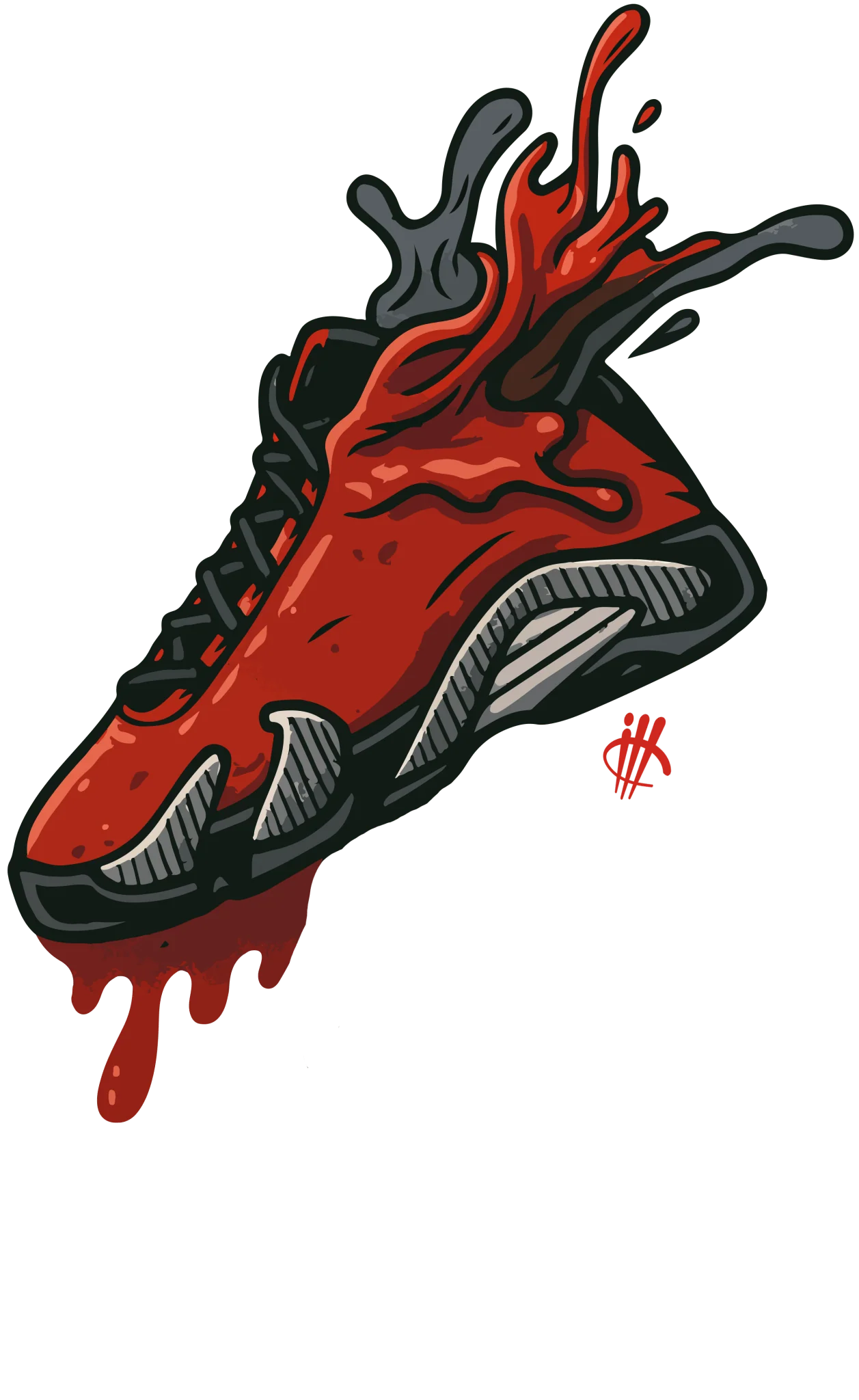 Air Jordan 14 Ferrari Black T-Shirt (Splash Shoe)| illcurrency