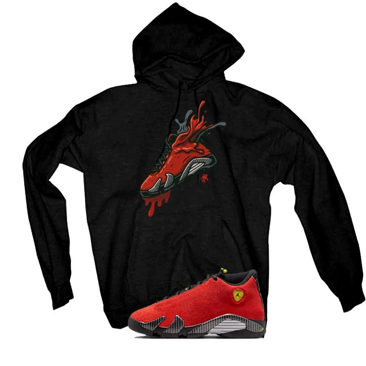 Air Jordan 14 Ferrari Black T-Shirt (Splash Shoe)| illcurrency - Image 3
