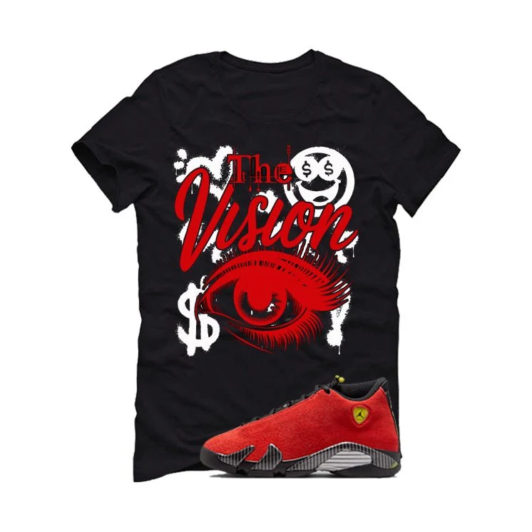 Air Jordan 14 Ferrari Black T-Shirt (The Vision)| illcurrency - Image 2