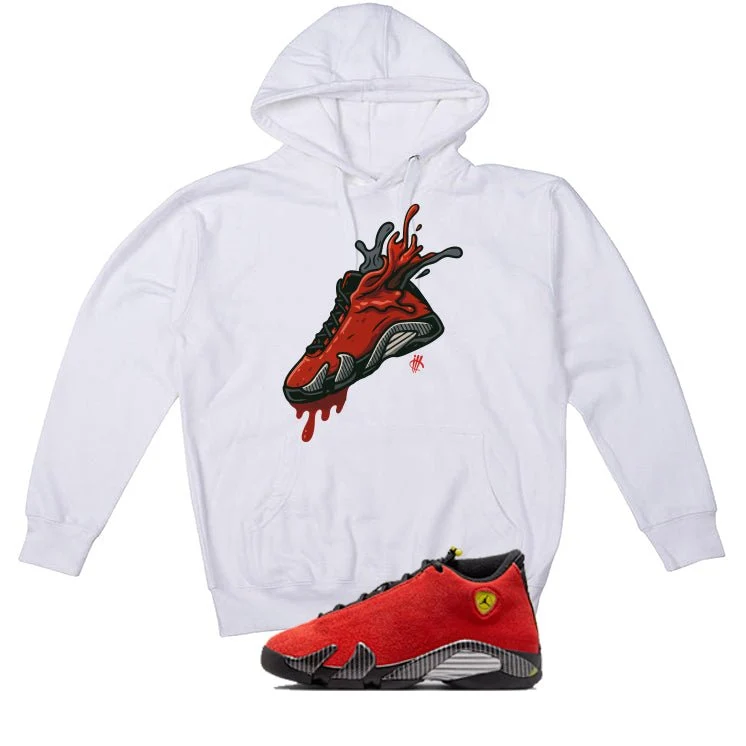 Air Jordan 14 Ferrari White T-Shirt (Splash Shoe)| illcurrency - Image 3