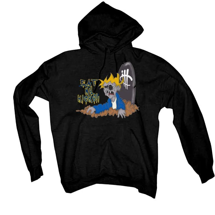 AIR JORDAN 14 LANEY |ILLCURRENCY Black T-Shirt (EAT MY KICKS) - Image 3