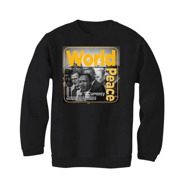 Air Jordan 14 “Light Ginger” Black T-Shirt (WORLD PEACE) - Image 4