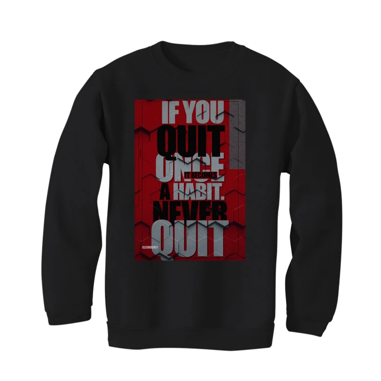 Air Jordan 2 "Chicago" Black T-Shirt (NEVER QUIT) - Image 4