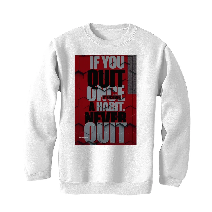 Air Jordan 2 "Chicago" White T-Shirt (NEVER QUIT) - Image 4