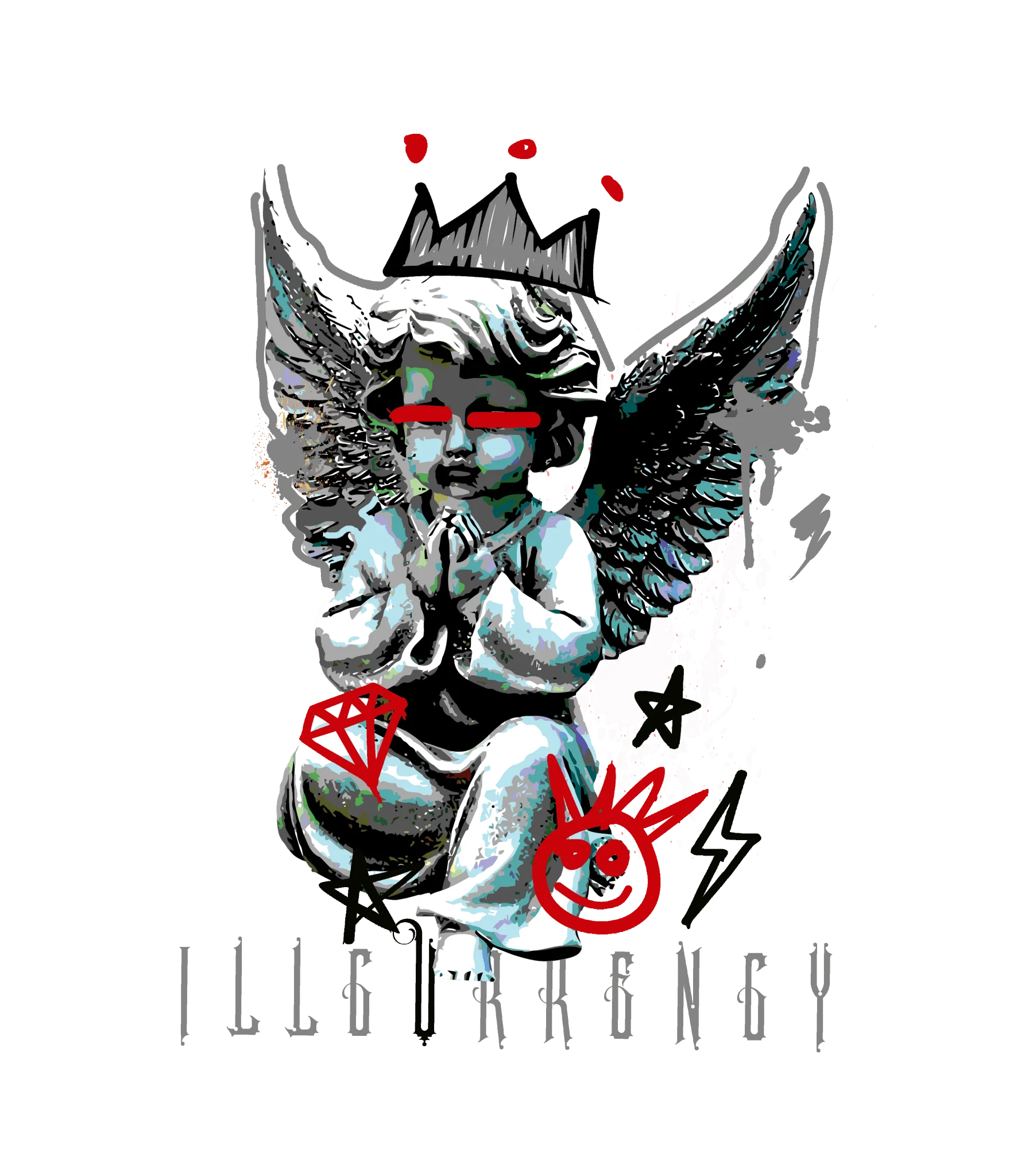 Air Jordan 2 “Python” | illcurrency White T-Shirt (Graffiti Angel)