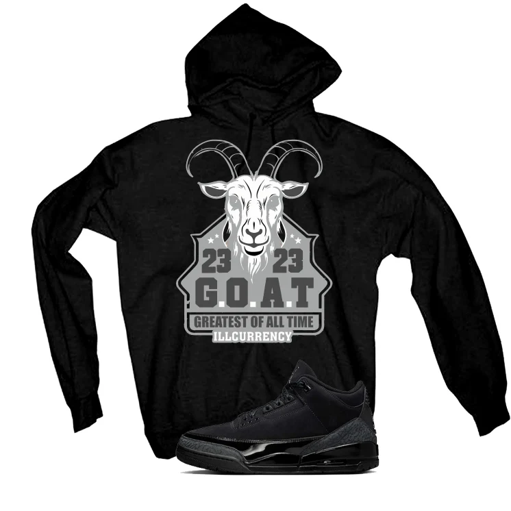 Air Jordan 3 Black Cat Black T-Shirt (GOAT 23)| illcurrency - Image 3