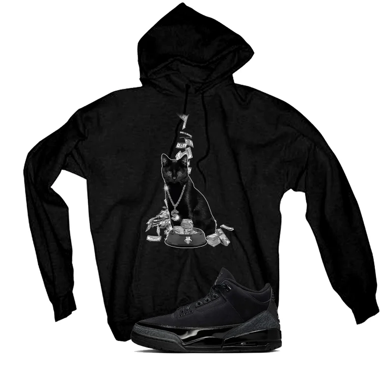 Air Jordan 3 Black Cat Black T-Shirt (Money Cat)| illcurrency - Image 3