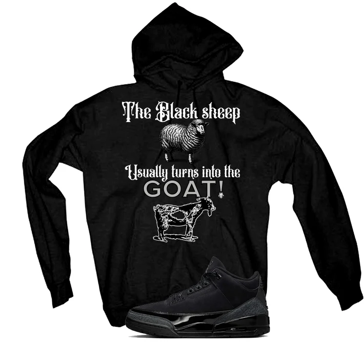 Air Jordan 3 Black Cat Black T-Shirt (the black sheep usually turns into the GOAT!)| illcurrency - Image 3