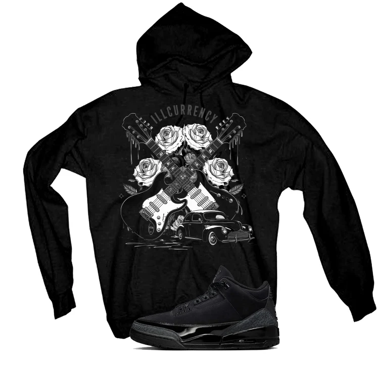 Air Jordan 3 Black Cat Black T-Shirt (Vintage Rock)| illcurrency - Image 3