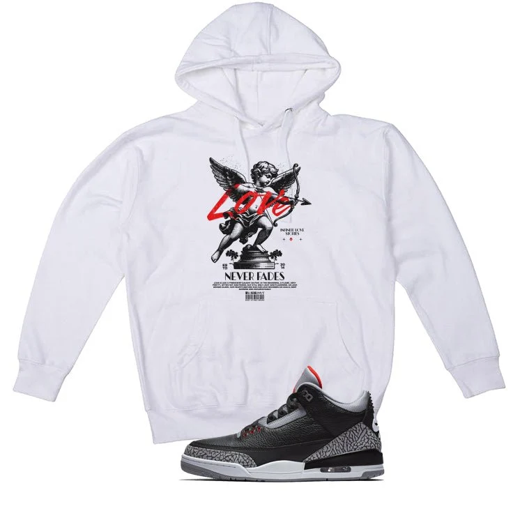 Air Jordan 3 Black Cement White T-Shirt (Love Never Fades)| illcurrency - Image 3