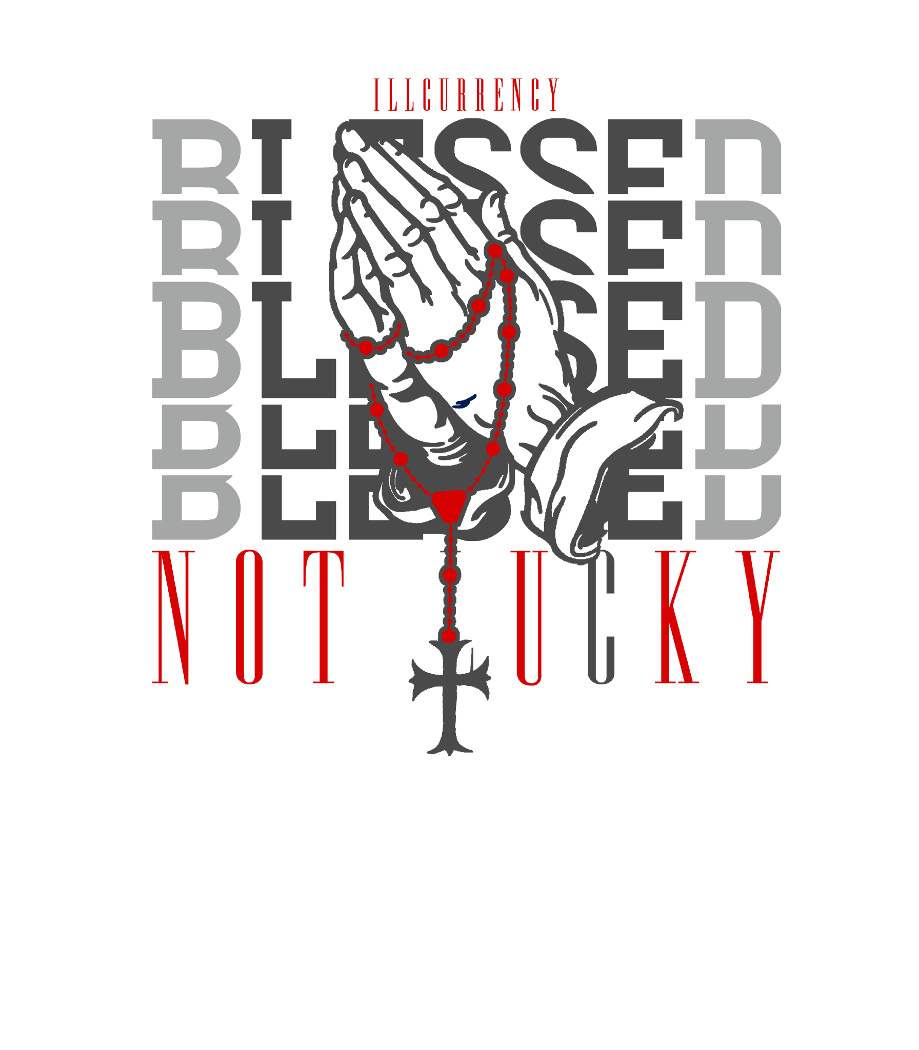 Air Jordan 3 Cement Grey White T-Shirt (Blessed not lucky)| illcurrency