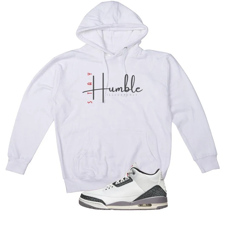 Air Jordan 3 Cement Grey White T-Shirt (Stay Humble)| illcurrency - Image 3