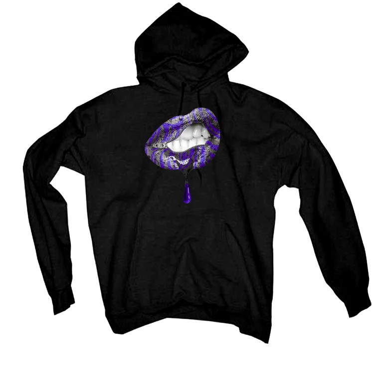 Air Jordan 3 Dark Iris - Black T-Shirt (LIPS UNSEALED) - Image 3