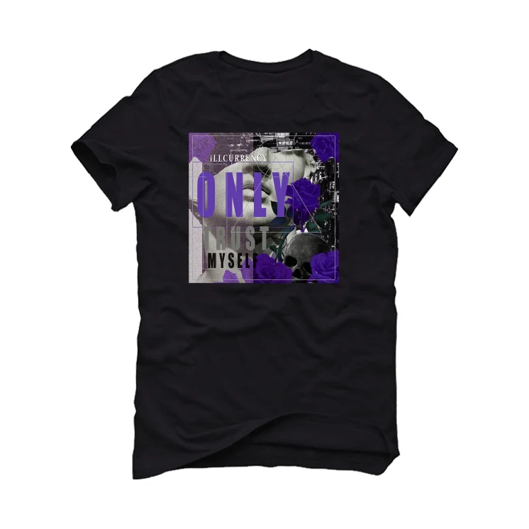 Air Jordan 3 Dark Iris - Black T-Shirt (ONLY TRUST MYSELF) - Image 2