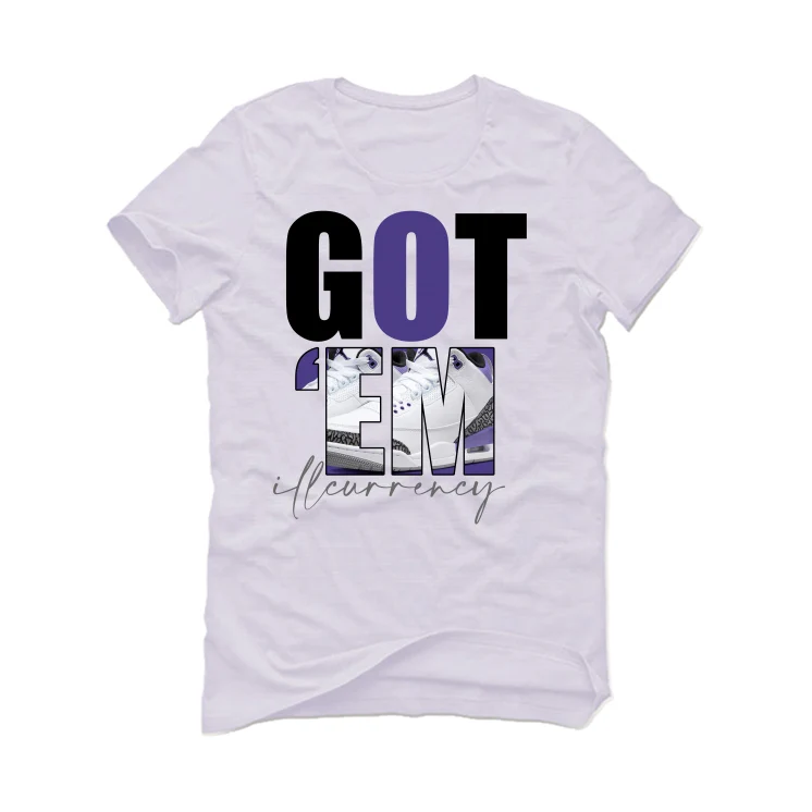 AIR JORDAN 3 "DARK IRIS" White T-Shirt (Got Em) - Image 2