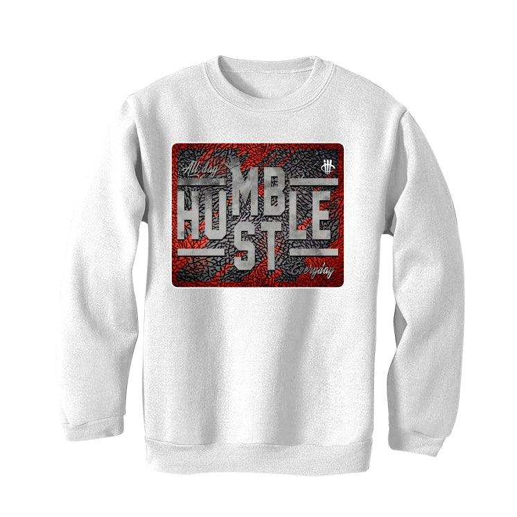 Air Jordan 3 Denim ‘Fire Red’ 2020 White T-Shirt (always hustle) - Image 3