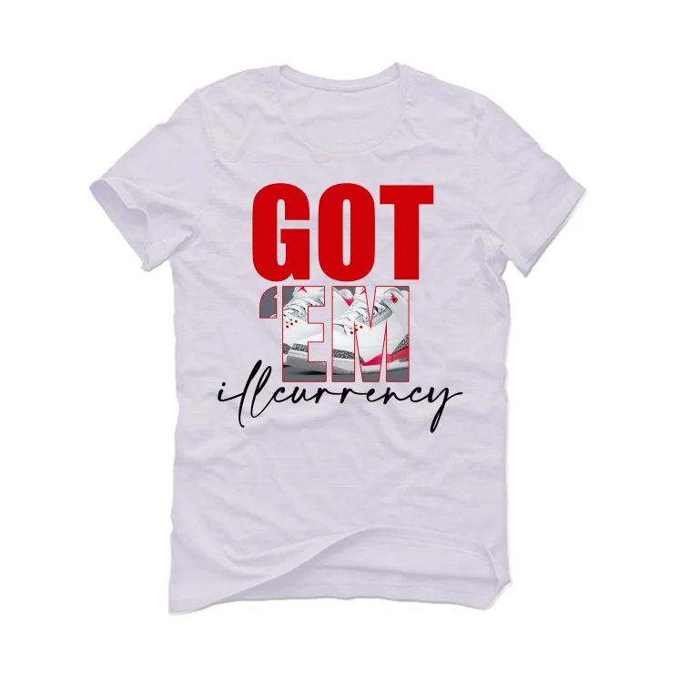 Air Jordan 3 “Fire Red” OG White T-Shirt (Got Em) - Image 2