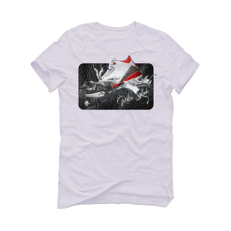 Air Jordan 3 “Fire Red” OG White T-Shirt (SPLASH SNK) - Image 2