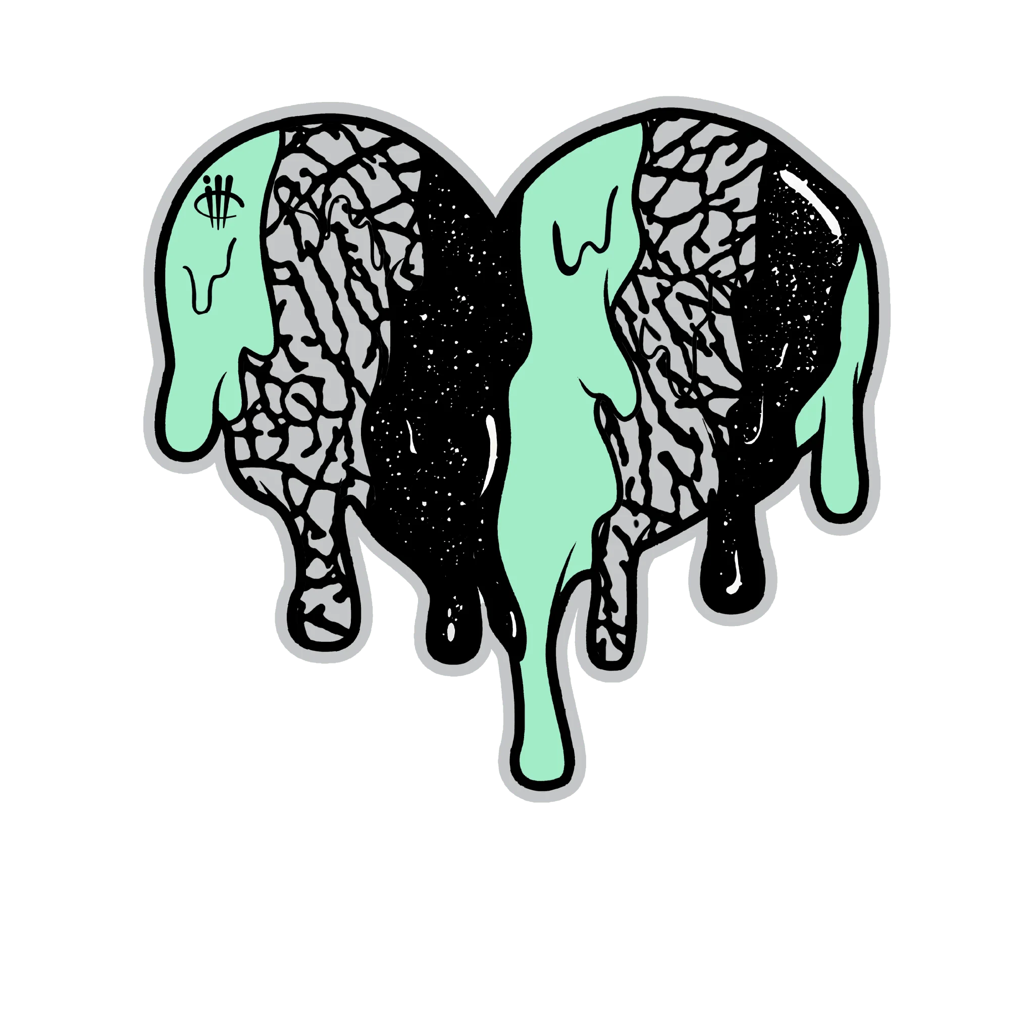 Air Jordan 3 “Green Glow” | illcurrency Synthetic Green T-Shirt (Heart)