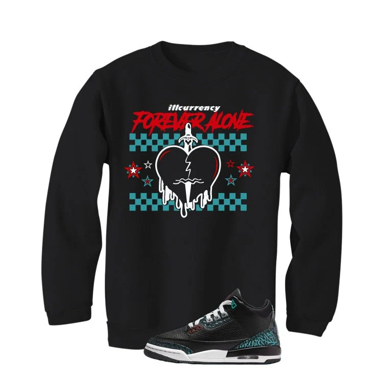 Air Jordan 3 GS Moto Black T-Shirt (Forever Alone)| illcurrency - Image 4